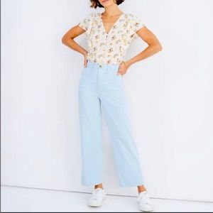 ✨Madewell (NWOT) Slim Emmett Wide-Leg Crop Pants in Speckle Size 25✨